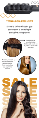 Escova De Cabelo Elétrica 3 em 1 (cores aleatórias)
