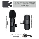 Microfone de lapela Tipo C