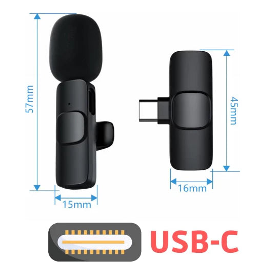 Microfone de lapela Tipo C